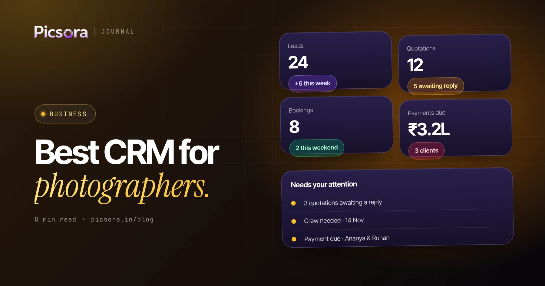 Best CRM for Photographers in India (2026): What to Look For - cover