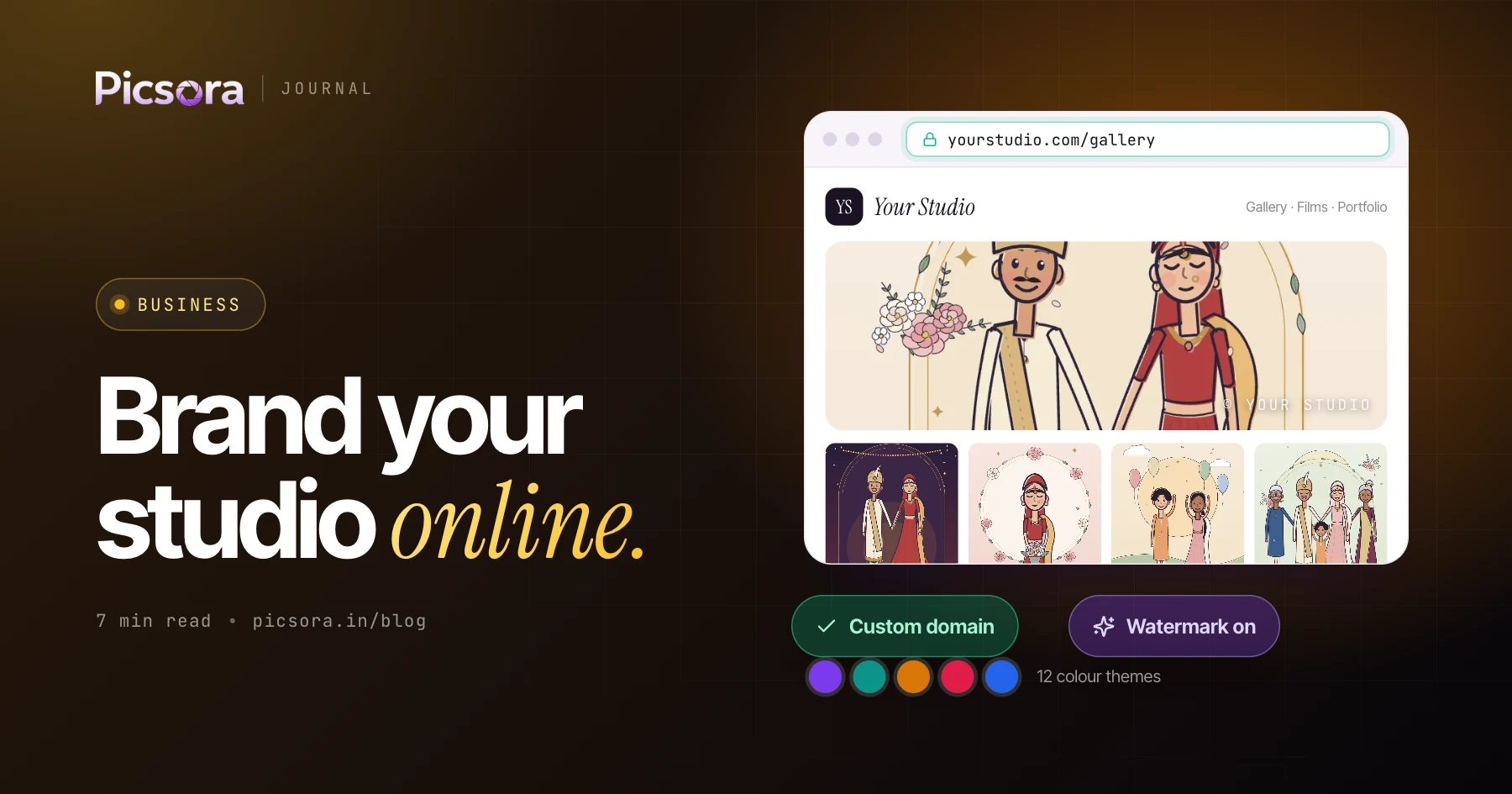 How to Brand Your Photography Studio Online: Custom Subdomain, Watermarks & Portfolio - cover