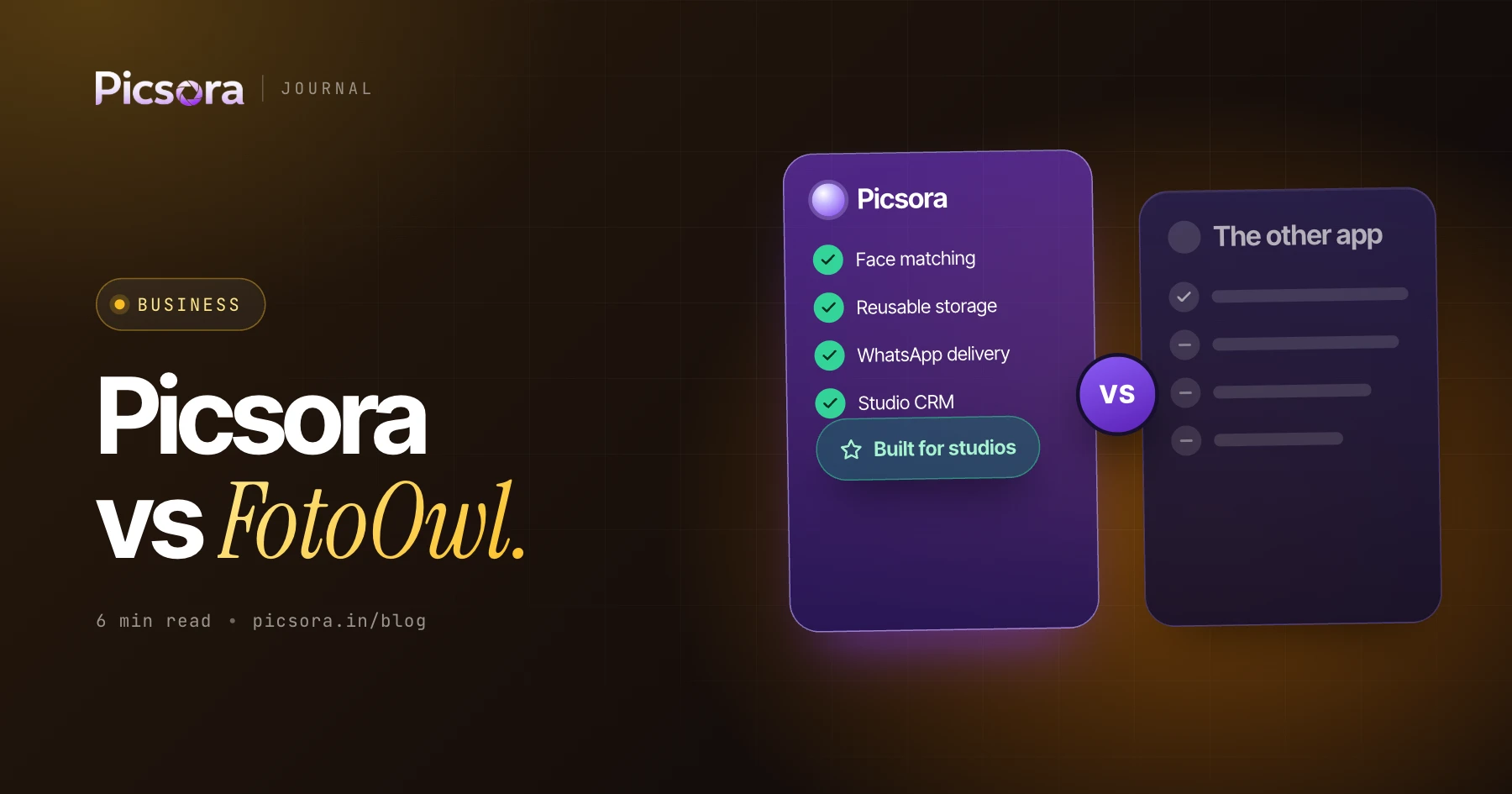 Picsora vs FotoOwl: AI Photo Sharing Pricing & Features Compared (2026) - cover