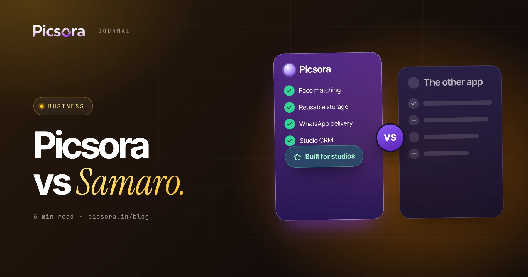 Picsora vs Samaro: Which AI Photo Sharing App Is Right for Your Studio in 2026? - cover